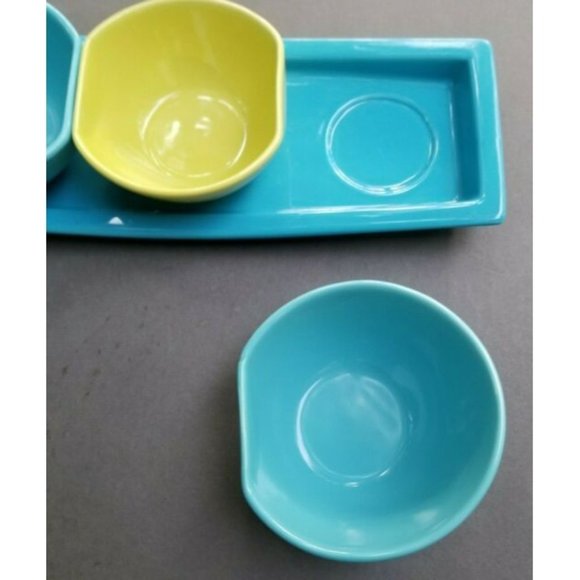 Serving Tray bowls Relish Taco Bar Salsa Server TAG Domo - Picture 4 of 12